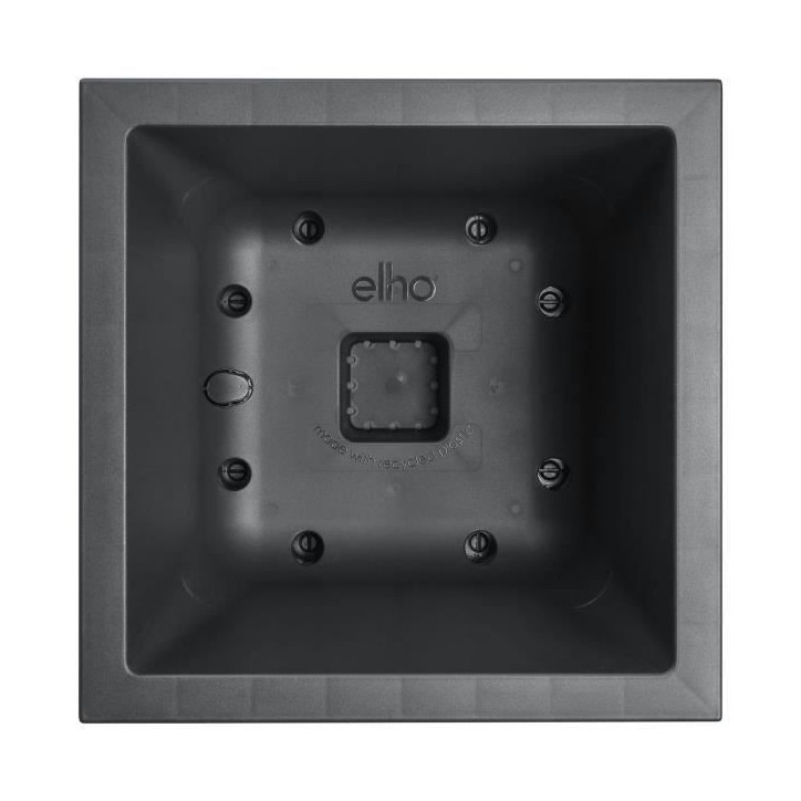 ELHO Bac a fleurs Vivo Next Square 40 - Ø 39 x H 38 cm - Intérieur,Extérieur - 100% recyclé - Noir ELHO Bac a fleurs Vivo Next Square 40 - Ø 39 x H 38 cm - Intérieur,Extérieur - 100% recyclé - Noir