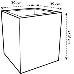 ELHO Bac a fleurs Vivo Next Square 40 - Ø 39 x H 38 cm - Intérieur,E