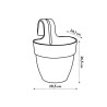 ELHO Pot de fleurs balcon Vibia Campana Easy Hanger Small - 24,1 x 20,