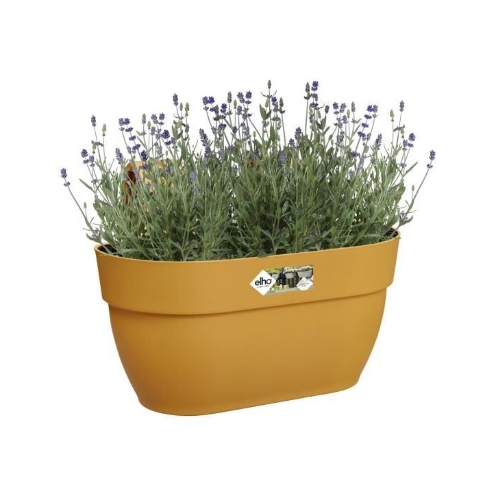 ELHO Balconniere Vibia Campana Easy Hanger Medium - L 24.1 x W 36 x H 26.5 cm - Jaune miel - Avec réserve d'eau ELHO Balconniere Vibia Campana Easy Hanger Medium - L 24.1 x W 36 x H 26.5 cm - Jaune miel - Avec réserve d'eau