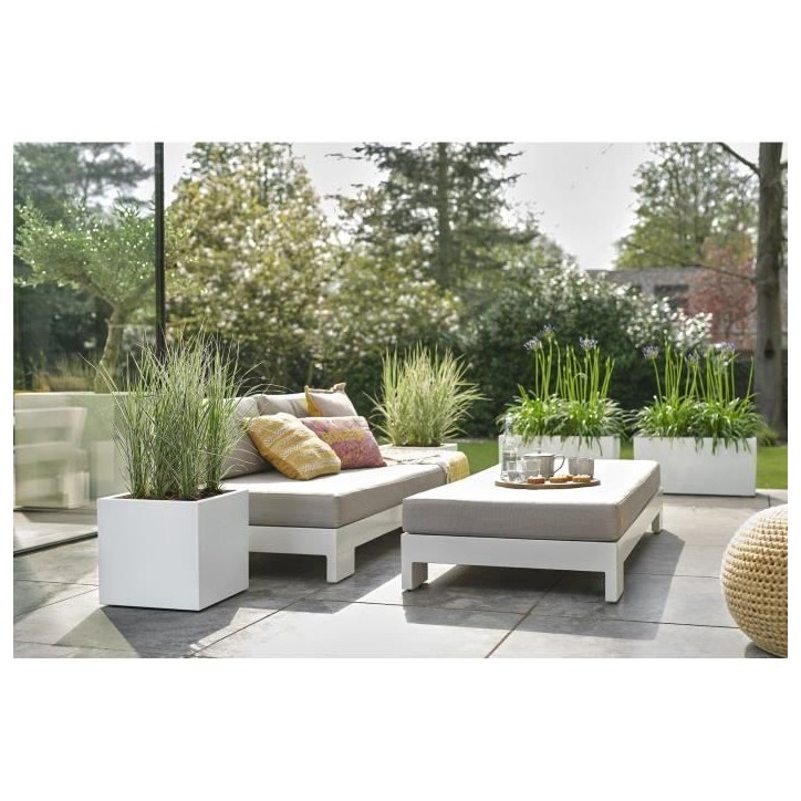 ELHO Bac a fleurs Vivo Next Square 30 - Ø 30 x H 29 cm - Intérieur,Extérieur - 100% recyclé - Blanc ELHO Bac a fleurs Vivo Next Square 30 - Ø 30 x H 29 cm - Intérieur,Extérieur - 100% recyclé - Blanc