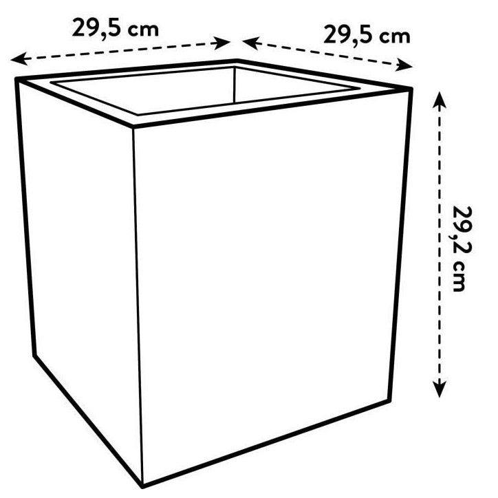 ELHO Bac a fleurs Vivo Next Square 30 - Ø 30 x H 29 cm - Intérieur,Extérieur - 100% recyclé - Noir ELHO Bac a fleurs Vivo Next Square 30 - Ø 30 x H 29 cm - Intérieur,Extérieur - 100% recyclé - Noir