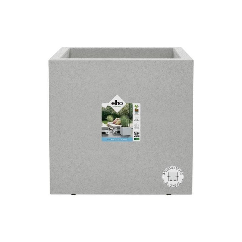 ELHO Bac a fleurs Vivo Next Square 30 - Ø 30 x H 29 cm - Intérieur,E ELHO Bac a fleurs Vivo Next Square 30 - Ø 30 x H 29 cm - Intérieur,E