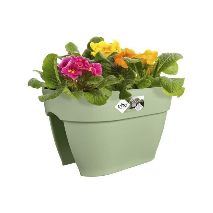 ELHO Pot de fleurs/Balconniere Vibia Campana Flower Bridge - Balcon extérieur - L 26 x W 39 x H 22 cm - Vert Pistache ELHO Pot de fleurs/Balconniere Vibia Campana Flower Bridge - Balcon extérieur - L 26 x W 39 x H 22 cm - Vert Pistache