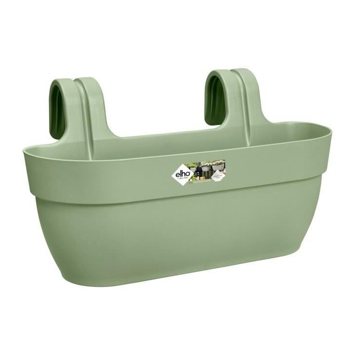 ELHO Balconniere Vibia Campana Easy Hanger L - 24,1 x 46 x H26,5 cm - Vert pistache - Plastique régénéré - Avec réserve d'e ELHO Balconniere Vibia Campana Easy Hanger L - 24,1 x 46 x H26,5 cm - Vert pistache - Plastique régénéré - Avec réserve d'e