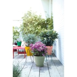 ELHO Pot de fleurs Rond LOFT URBAN - Plastique - Percé - Réservoir -