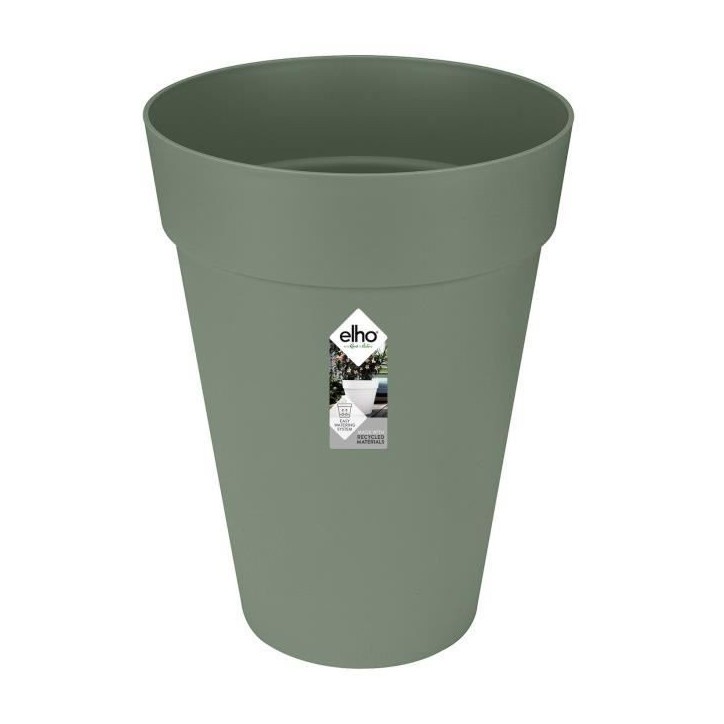 ELHO Pot de fleurs Loft Urban rond Haut - Ø 34 x H 45 cm - Extérieur - 100% recyclé - Vert ELHO Pot de fleurs Loft Urban rond Haut - Ø 34 x H 45 cm - Extérieur - 100% recyclé - Vert