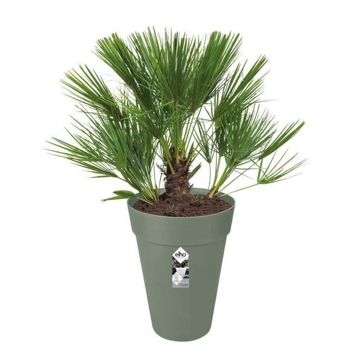 ELHO Pot de fleurs Loft Urban rond Haut - Ø 34 x H 45 cm - Extérieur - 100% recyclé - Vert ELHO Pot de fleurs Loft Urban rond Haut - Ø 34 x H 45 cm - Extérieur - 100% recyclé - Vert