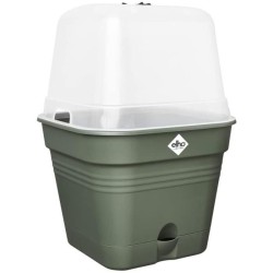 ELHO Pot de culture Carré GREEN BASICS - Plastique - Réservoir - 19,
