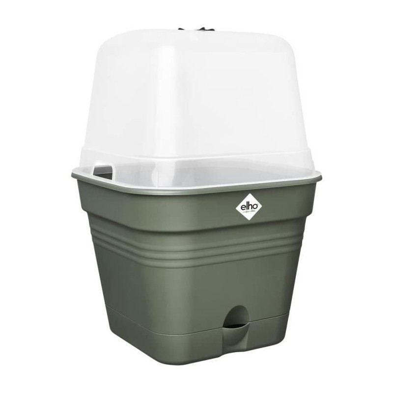 ELHO Pot de culture Carré GREEN BASICS - Plastique - Réservoir - 19, ELHO Pot de culture Carré GREEN BASICS - Plastique - Réservoir - 19,
