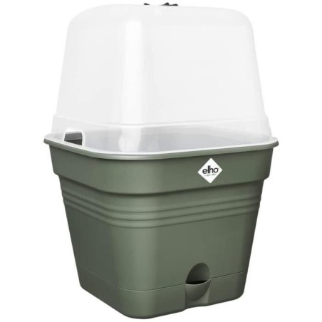 ELHO Pot de culture Carré GREEN BASICS - Plastique - Réservoir - 19,