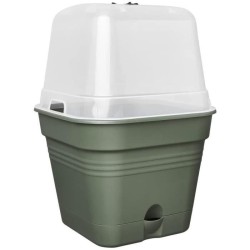 ELHO Pot de culture Carré GREEN BASICS - Plastique - Réservoir - 19,