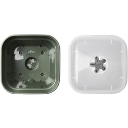 ELHO Pot de culture Carré GREEN BASICS - Plastique - Réservoir - 19,