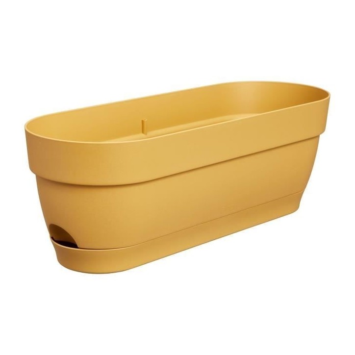 ELHO Balconniere ovale Vibia Campana - Plastique - Réservoir - 50 x 18,2 H 17 cm - Jaune Miel ELHO Balconniere ovale Vibia Campana - Plastique - Réservoir - 50 x 18,2 H 17 cm - Jaune Miel