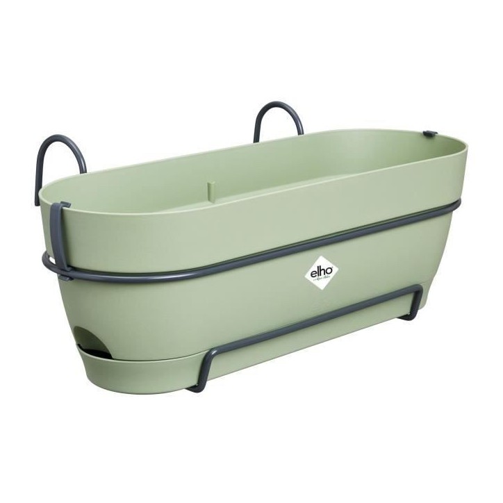 Elho Balconniere Vibia Campana Allin1 50 - L 50 x W 26 x H 17 cm - Balcon - 100% recyclé - Vert