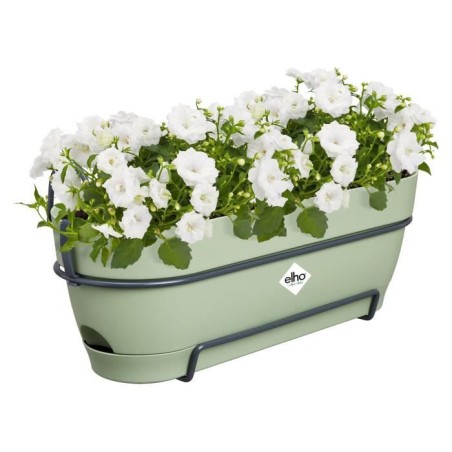 Elho Balconniere Vibia Campana Allin1 50 - L 50 x W 26 x H 17 cm - Balcon - 100% recyclé - Vert