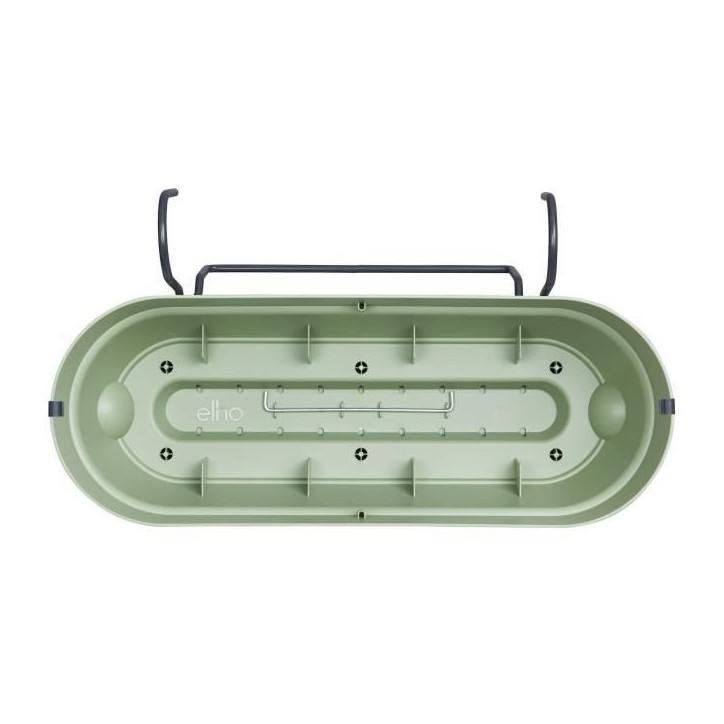 Elho Balconniere Vibia Campana Allin1 50 - L 50 x W 26 x H 17 cm - Balcon - 100% recyclé - Vert