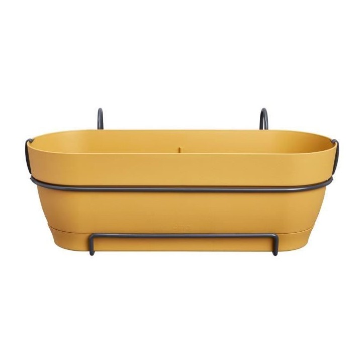 ELHO Balconniere ovale Vibia Campana Allin1 - Plastique - Réservoir - 50,4 x 26 x H17,7cm - Jaune Miel ELHO Balconniere ovale Vibia Campana Allin1 - Plastique - Réservoir - 50,4 x 26 x H17,7cm - Jaune Miel