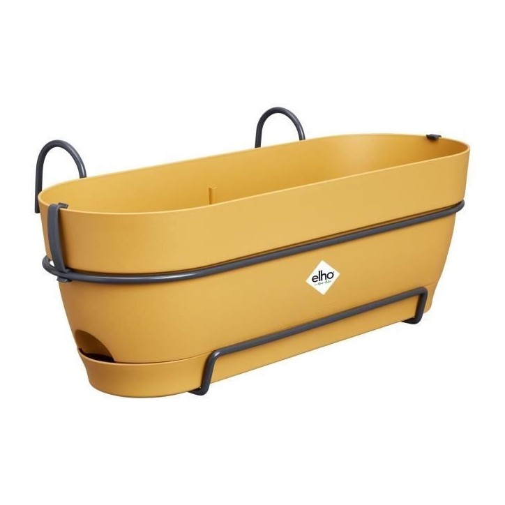 ELHO Balconniere ovale Vibia Campana Allin1 - Plastique - Réservoir - 50,4 x 26 x H17,7cm - Jaune Miel ELHO Balconniere ovale Vibia Campana Allin1 - Plastique - Réservoir - 50,4 x 26 x H17,7cm - Jaune Miel