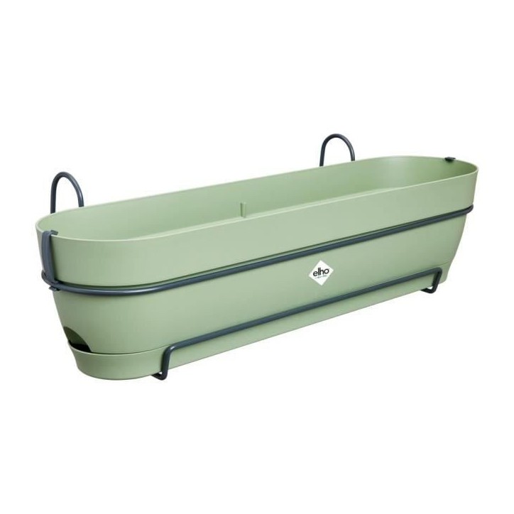Elho Balconniere Vibia Campana Allin1 70 - L 70 x W 26 x H 17 cm - Balcon - 100% recyclé - Vert