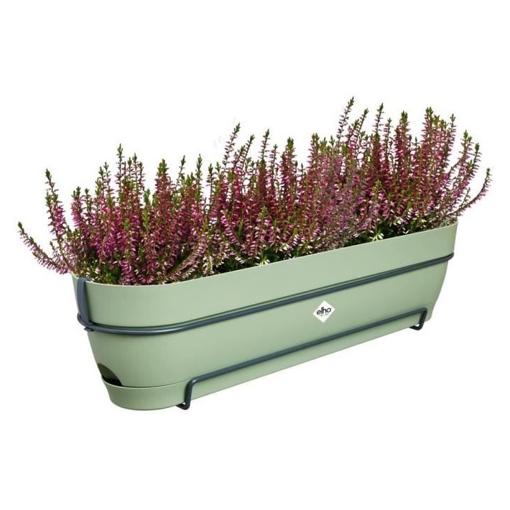 Elho Balconniere Vibia Campana Allin1 70 - L 70 x W 26 x H 17 cm - Balcon - 100% recyclé - Vert