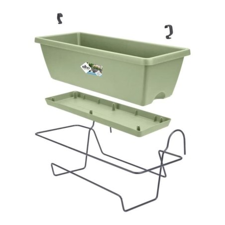 ELHO Balconniere Barcelona Allin1 - L 50 x B 28 x H 19 cm - Balcon, extérieur - 100% recyclé - Vert