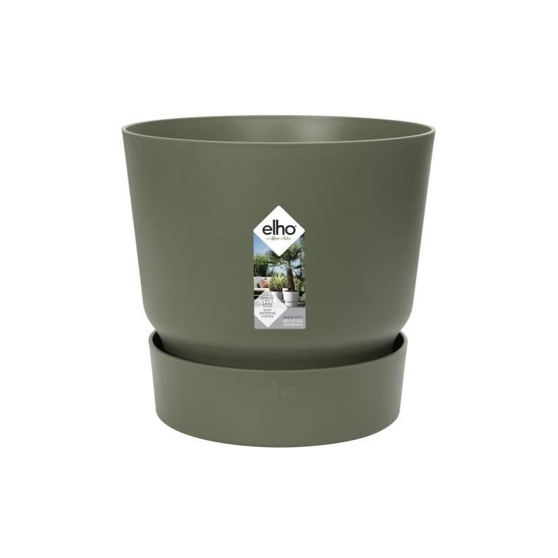 ELHO Pot de fleurs rond Greenville - Ø 55 x H 50 cm - Extérieur - 10 ELHO Pot de fleurs rond Greenville - Ø 55 x H 50 cm - Extérieur - 10