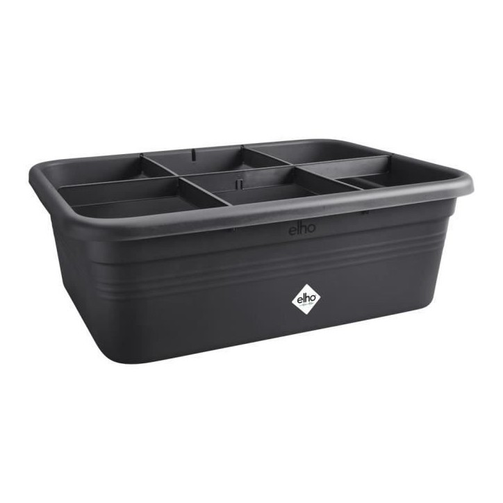 ELHO Bac a fleurs de culture Green Basics Large - L 76 x B 57 x H 27 cm - Culture et récolte - Extérieur - 100% recyclé - Noi ELHO Bac a fleurs de culture Green Basics Large - L 76 x B 57 x H 27 cm - Culture et récolte - Extérieur - 100% recyclé - Noi