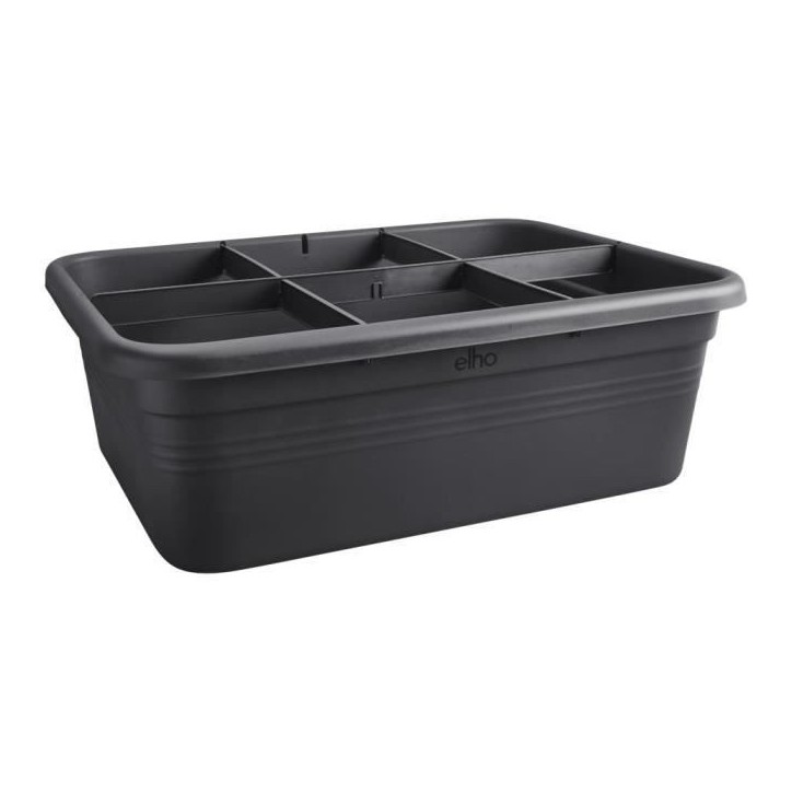 ELHO Bac a fleurs de culture Green Basics Large - L 76 x B 57 x H 27 cm - Culture et récolte - Extérieur - 100% recyclé - Noi ELHO Bac a fleurs de culture Green Basics Large - L 76 x B 57 x H 27 cm - Culture et récolte - Extérieur - 100% recyclé - Noi