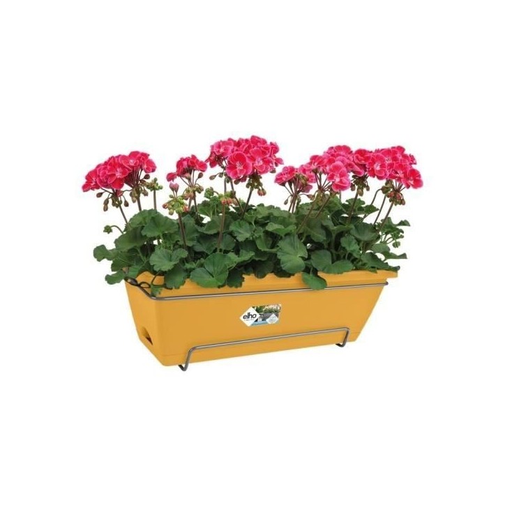 ELHO Balconniere Barcelona Allin1 - L 50 x B 28 x H 19 cm - Balcon, extérieur - 100% recyclé - Jaune ELHO Balconniere Barcelona Allin1 - L 50 x B 28 x H 19 cm - Balcon, extérieur - 100% recyclé - Jaune