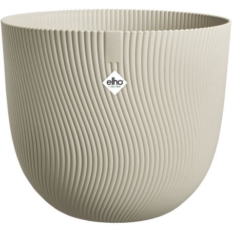 ELHO Pot de fleurs Sereh Rond 30 - Beige - Ø 29.5 x H 25 cm - 100% re