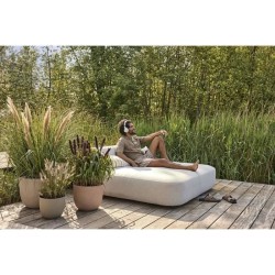 ELHO Pot de fleurs Sereh Rond 30 - Beige - Ø 29.5 x H 25 cm - 100% re