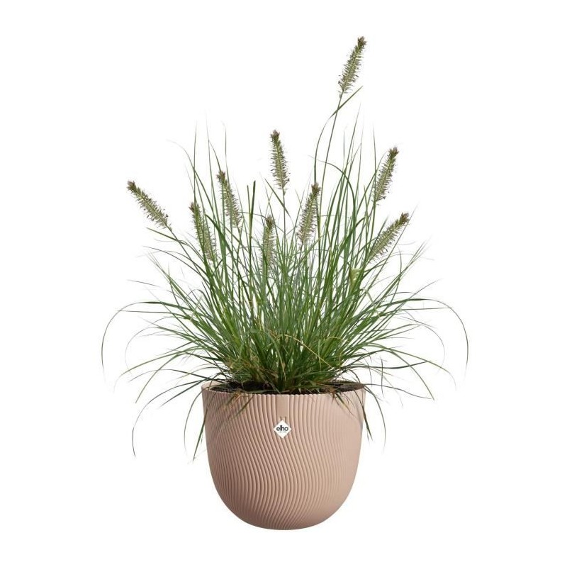ELHO Pot de fleurs Sereh Rond 40 - Marron - Ø 39 x H 33 cm - 100% rec ELHO Pot de fleurs Sereh Rond 40 - Marron - Ø 39 x H 33 cm - 100% rec