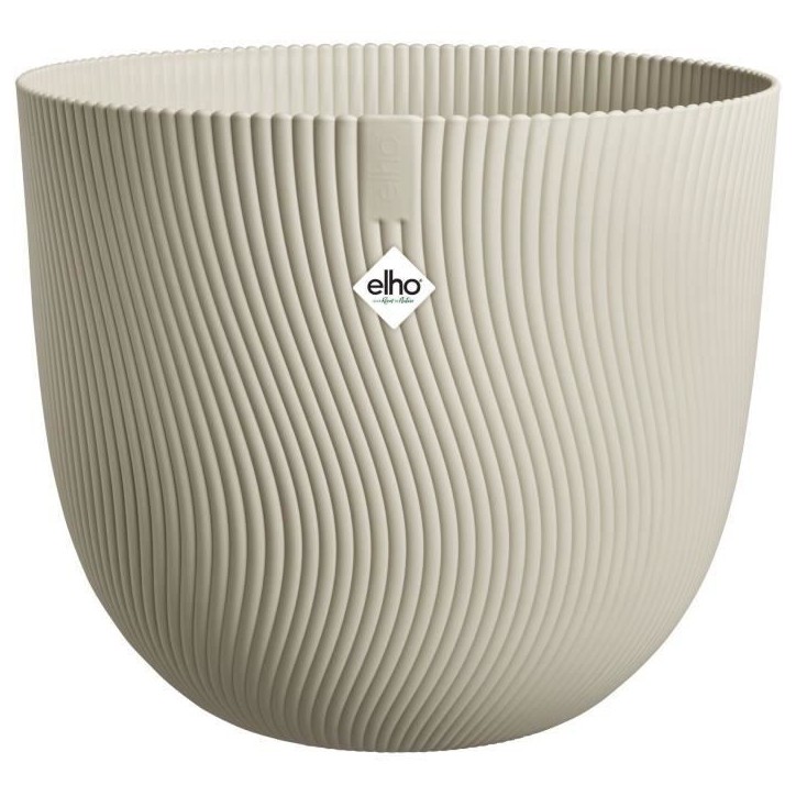 ELHO Pot de fleurs Sereh Rond 47 - Beige - Ø 47 x H 40 cm - 100% recyclé