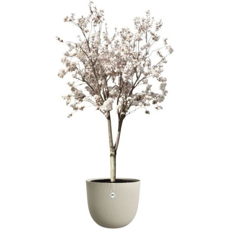 ELHO Pot de fleurs Sereh Rond 47 - Beige - Ø 47 x H 40 cm - 100% recyclé