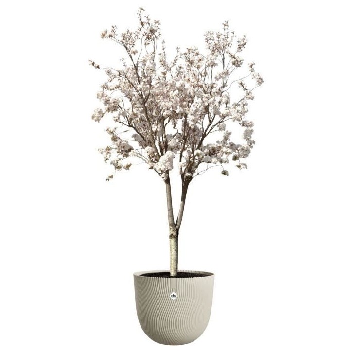 ELHO Pot de fleurs Sereh Rond 47 - Beige - Ø 47 x H 40 cm - 100% recyclé