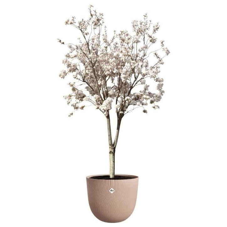 ELHO Pot de fleurs Sereh Rond 47 - Marron - Ø 47 x H 40 cm - 100% recyclé ELHO Pot de fleurs Sereh Rond 47 - Marron - Ø 47 x H 40 cm - 100% recyclé