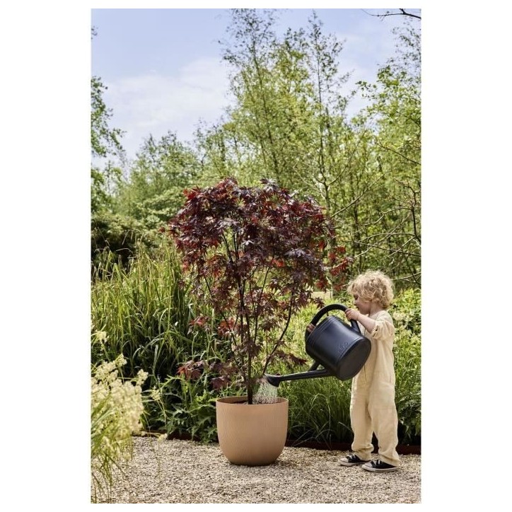 ELHO Pot de fleurs Sereh Rond 47 - Marron - Ø 47 x H 40 cm - 100% recyclé ELHO Pot de fleurs Sereh Rond 47 - Marron - Ø 47 x H 40 cm - 100% recyclé