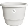 ELHO Pot de fleurs Amiga Rond 25 - Blanc - Ø 24.5 x H 18 cm - Extéri