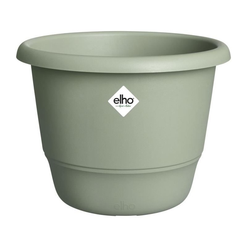 ELHO Pot de fleurs Amiga Rond 25 - Vert - Ø 24.5 x H 18 cm - Extérie