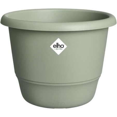 ELHO Pot de fleurs Amiga Rond 25 - Vert - Ø 24.5 x H 18 cm - Extérie