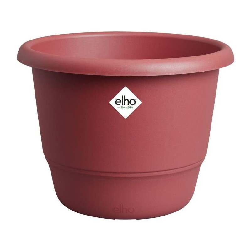 ELHO Pot de fleurs Amiga Rond 25 - Rouge - Ø 24.5 x H 18 cm - Extéri