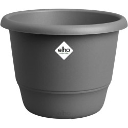 ELHO Pot de fleurs Amiga Rond 30 - Noir - Ø 29.5 x H 22 cm - Extérie