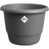 ELHO Pot de fleurs Amiga Rond 30 - Noir - Ø 29.5 x H 22 cm - Extérie