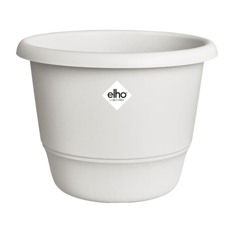 ELHO Pot de fleurs Amiga Rond 30 - Blanc - Ø 29.5 x H 22 cm - Extéri ELHO Pot de fleurs Amiga Rond 30 - Blanc - Ø 29.5 x H 22 cm - Extéri