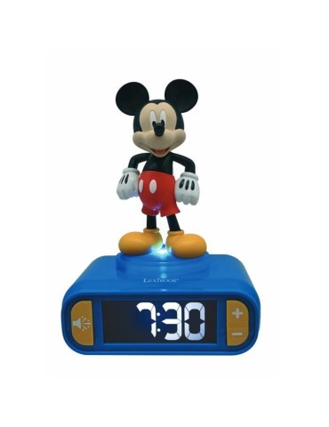 Réveil digital avec veilleuse lumineuse Mickey en 3D et effets sonores