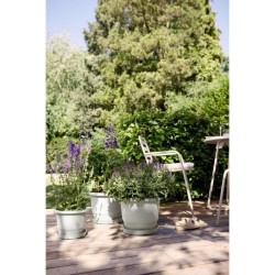 ELHO Pot de fleurs Amiga Rond 40 - Blanc - Ø 39 x H 29 cm - Extérieu