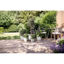 ELHO Pot de fleurs Amiga Rond 40 - Blanc - Ø 39 x H 29 cm - Extérieu