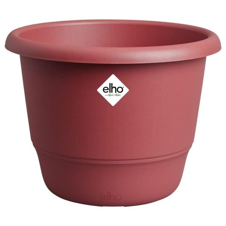 ELHO Pot de fleurs Amiga Rond 40 - Rouge - Ø 39 x H 29 cm - Extérieur - 100% recyclé