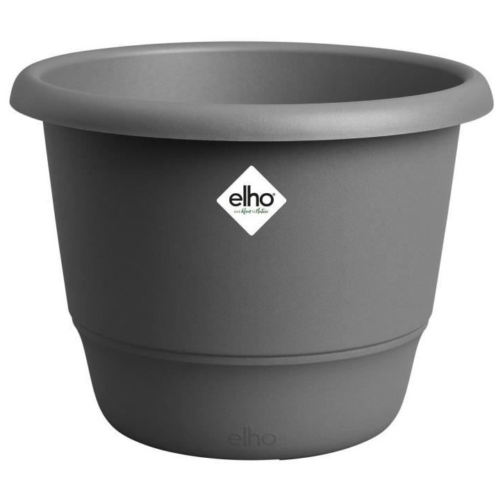 ELHO Pot de fleurs Amiga Rond 47 - Noir - Ø 47 x H 35 cm - Extérieur - 100% recyclé ELHO Pot de fleurs Amiga Rond 47 - Noir - Ø 47 x H 35 cm - Extérieur - 100% recyclé